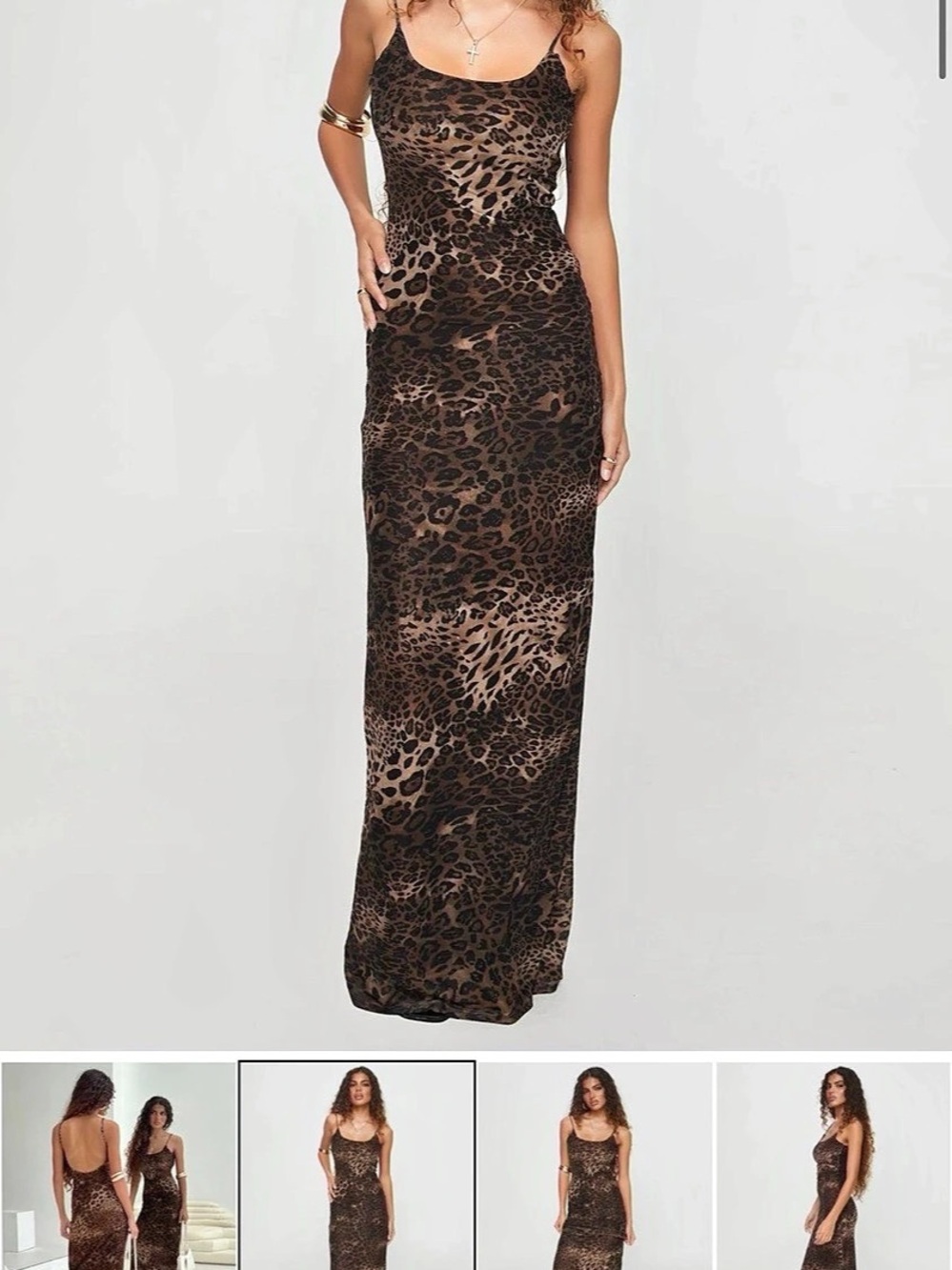 Animal Print Leopard Maxi Dress
